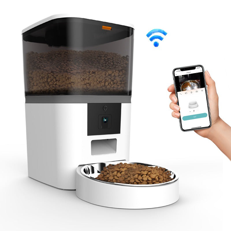 Smart Video Pet Feeder with Adjustable Camera