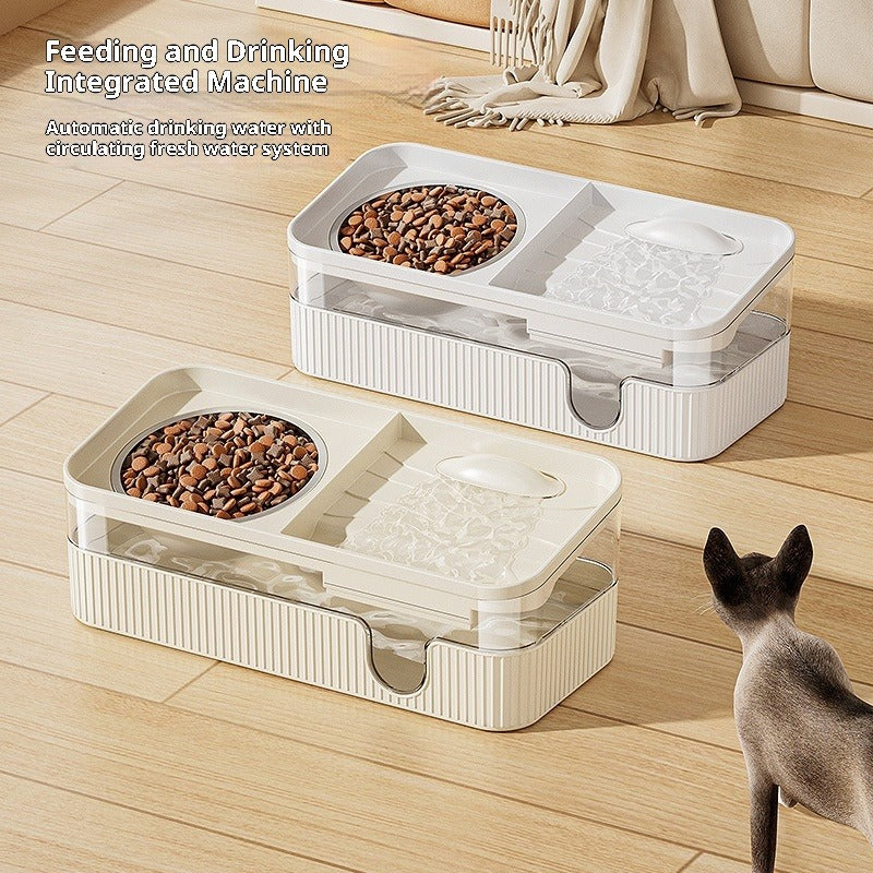 Large-capacity Cat Feeding & Drinking Dispenser