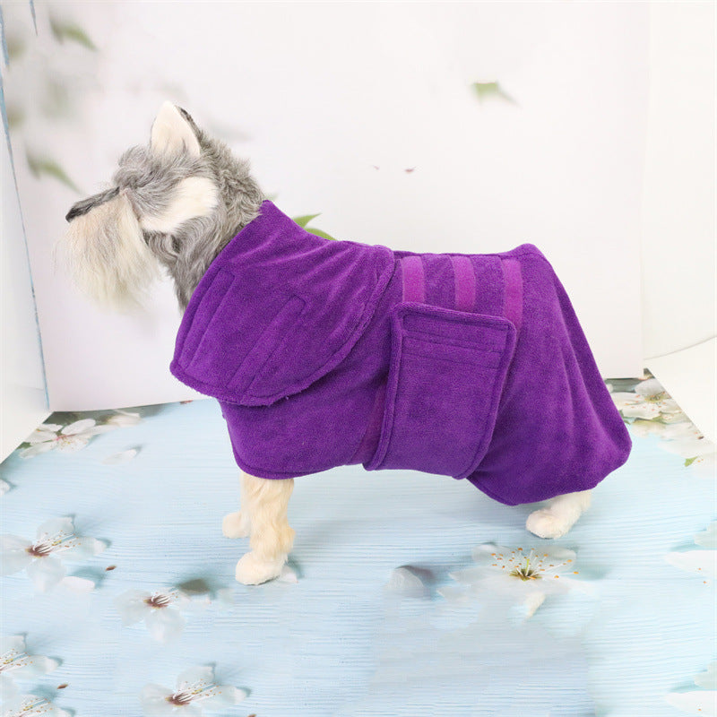Microfiber Bathing Pet Dry Clothes with Waist Wrap