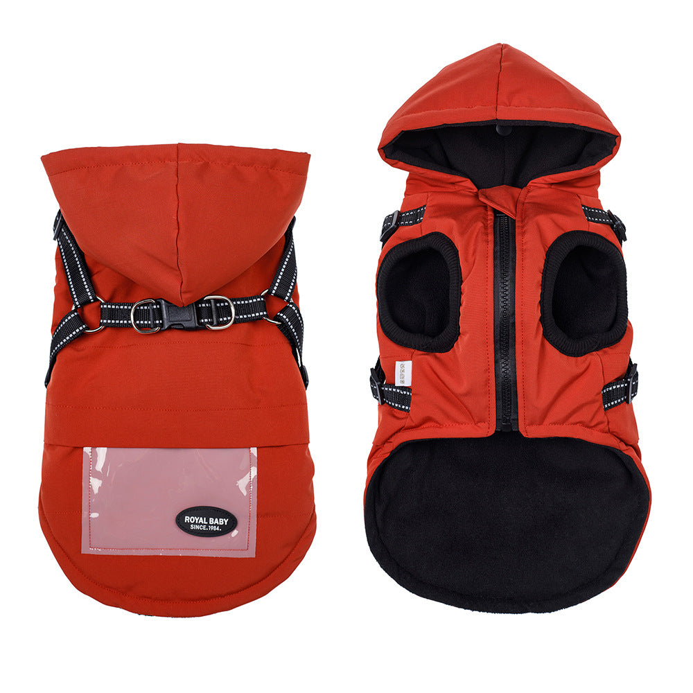 Strap Traction Raincoat for Small to Medium Dogs