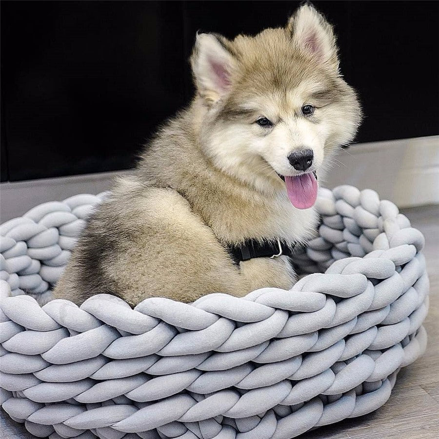 Washable Solid Color Coarse Wool Pet Nest
