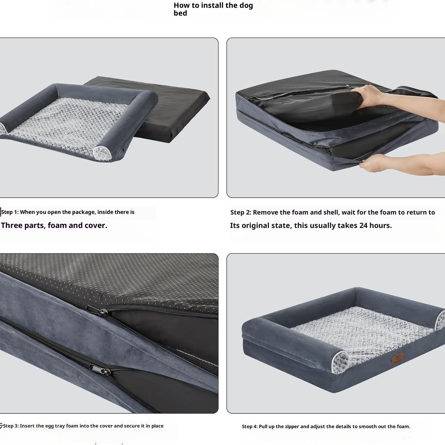 Rectangular Pet Bed Four Seasons