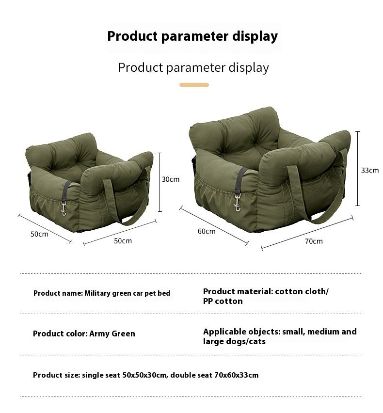 Pet Car Bed Dog Safety Seat