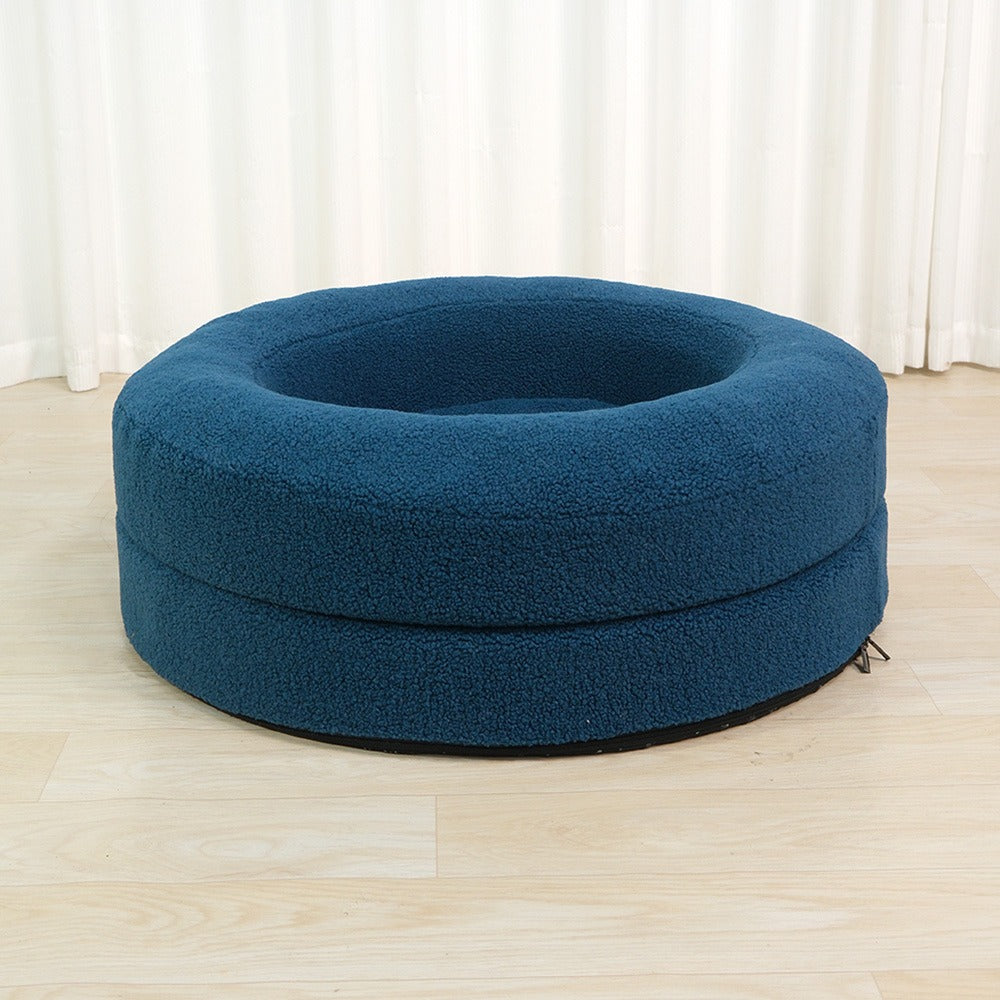Solid Color Round Pet Bed Cat Nest