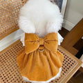 New Corduroy Pumpkin Dress for Dogs and Cats