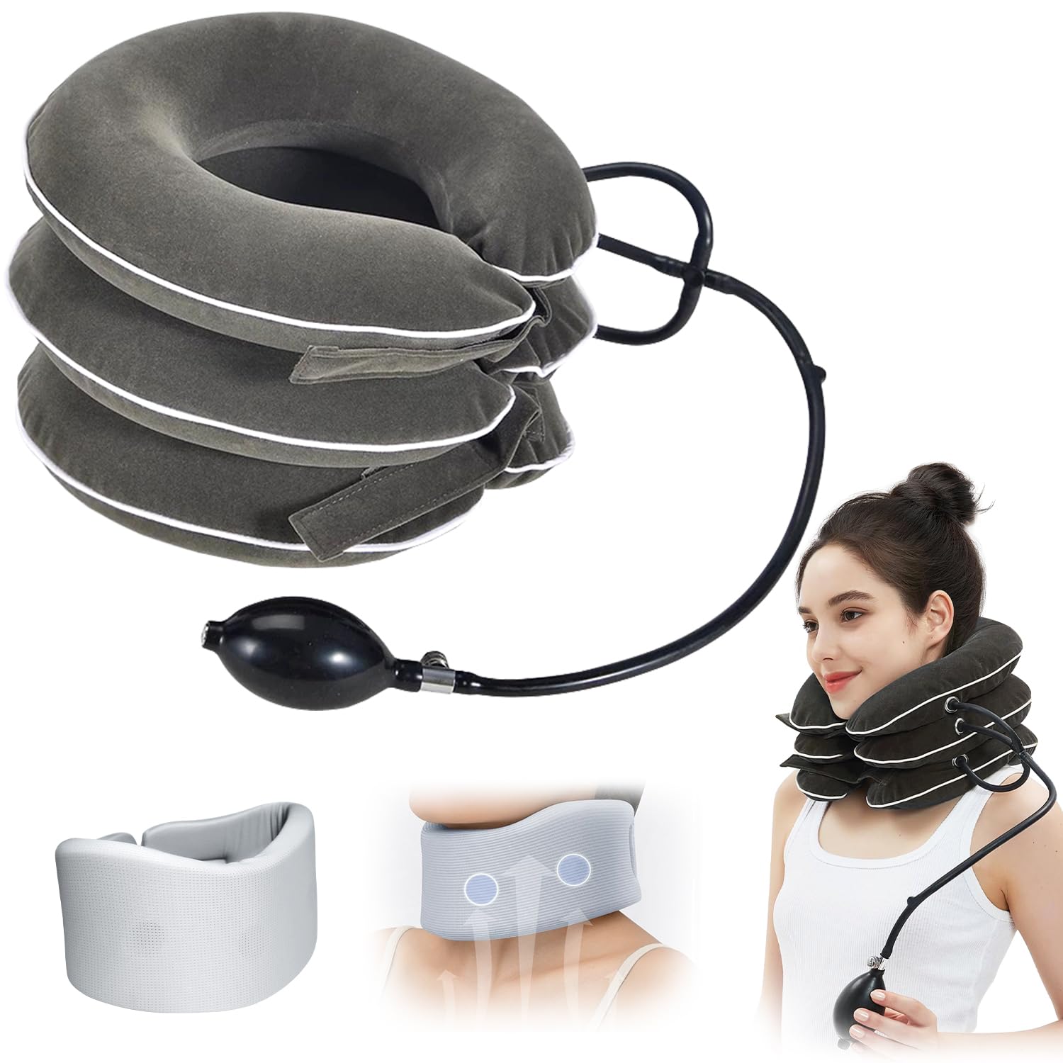 Inflatable Neck Support Cushion — Adjustable Comfort Rest (2-Pack)