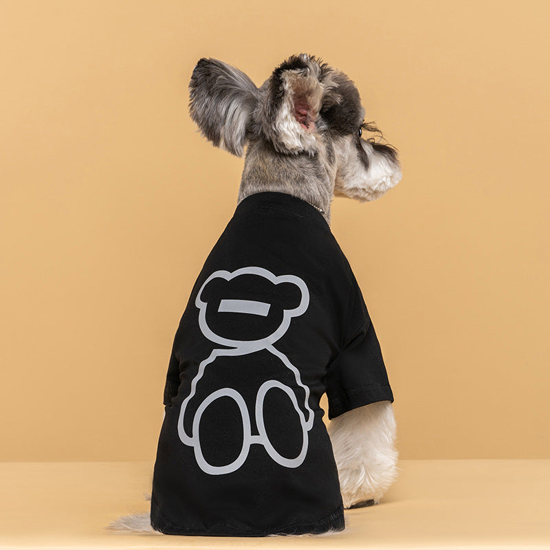 Cute Reflective Bear Summer T-Shirt for Dogs