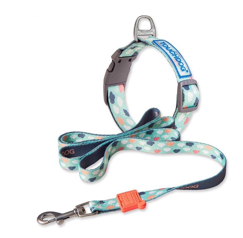 Heat Transfer Printing Dog Leash and Collar Set
