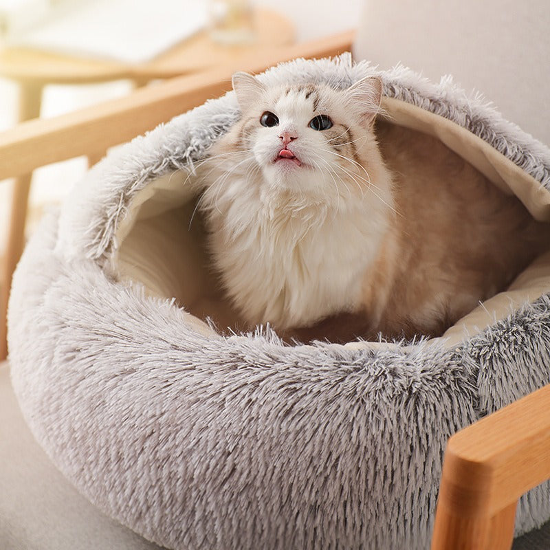 Warm Plush Cat Nest Bed