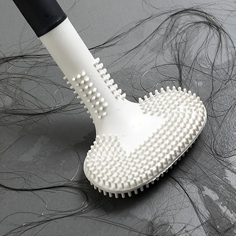 360° Flexible Silicone Toilet Brush with Long Handle