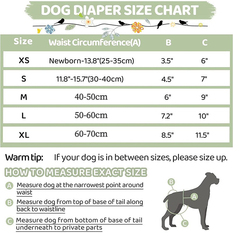 Washable Dog Diaper Pants