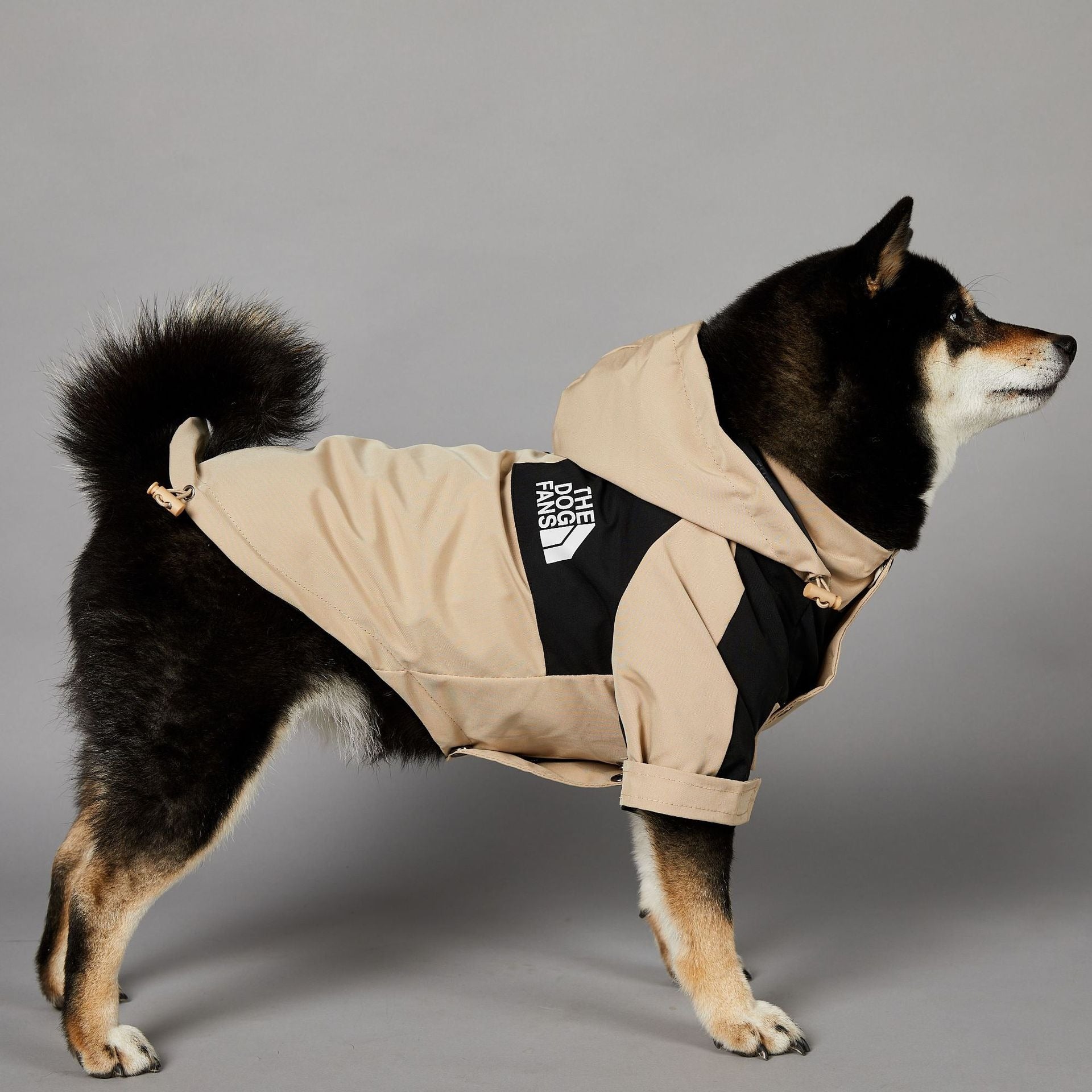 Large Dog Windproof Khaki Raincoat
