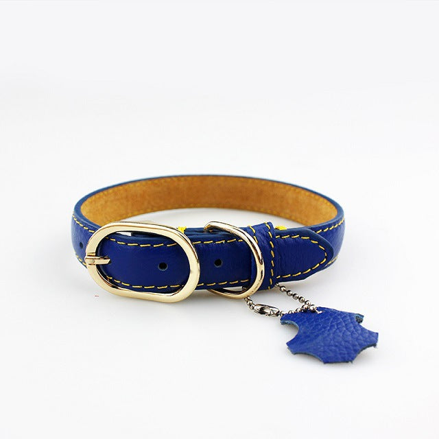 Cowhide Leather Pet Collar