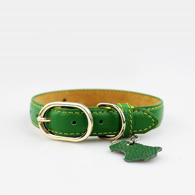 Cowhide Leather Pet Collar