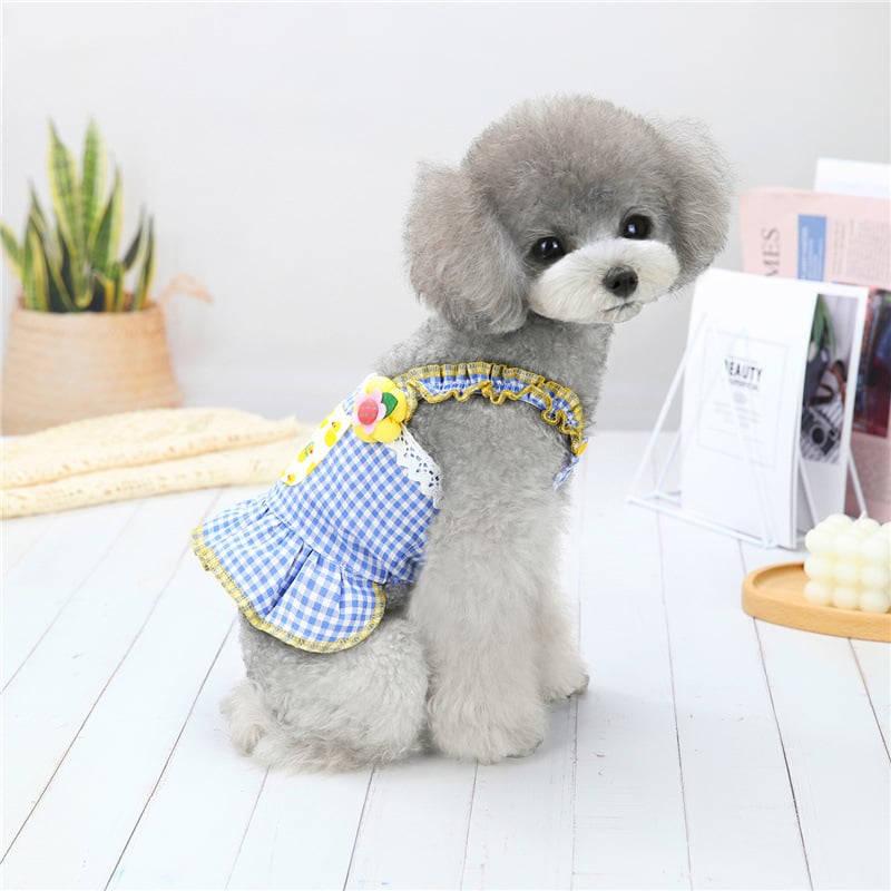 Summer Floral Sling Skirt for Small Dogs and Pets