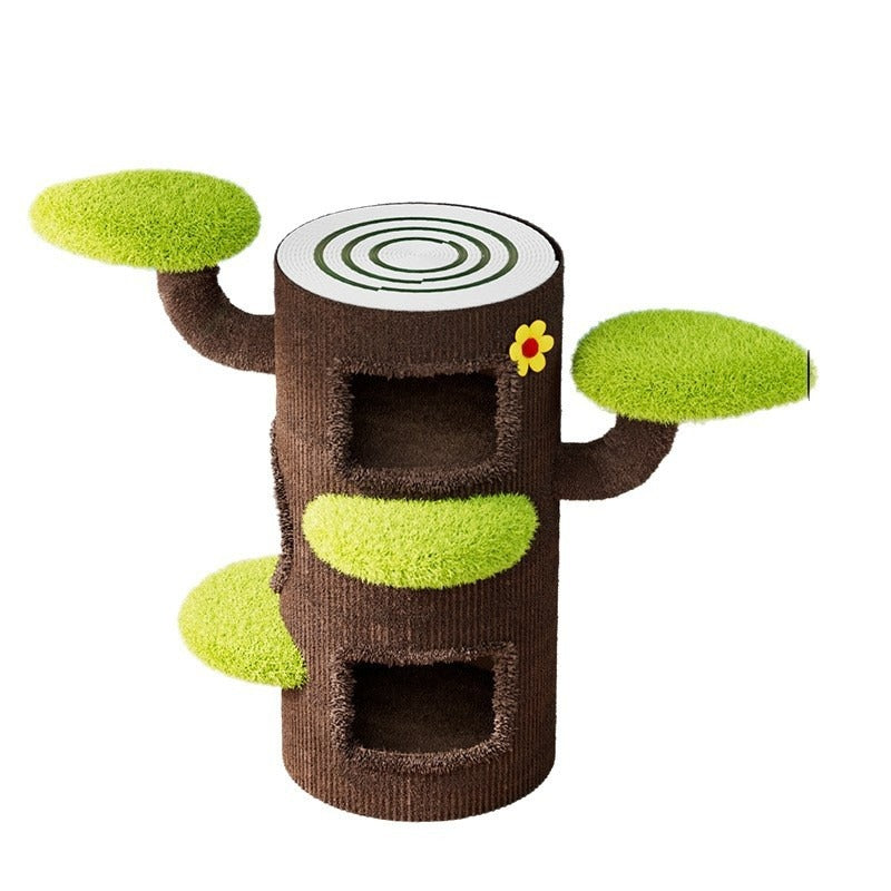 Vertical Cat Scratcher & Multi-level Cat Tree Bed