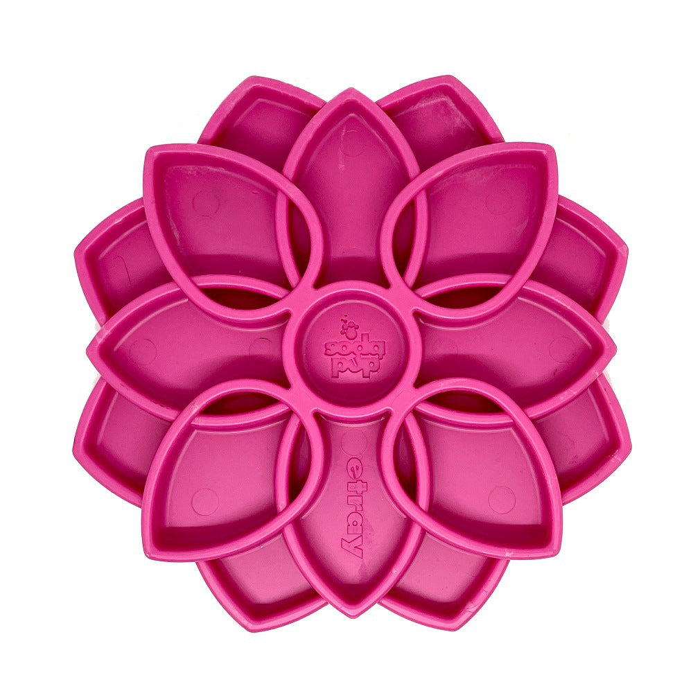 Interactive Slow Feeder Dog Bowl with Mandala Design