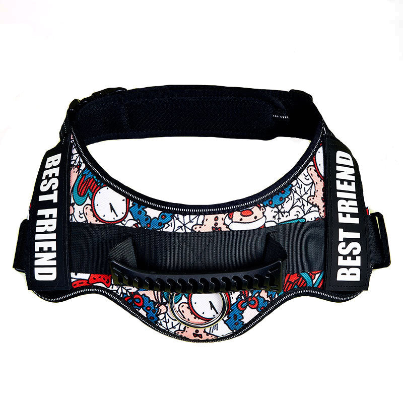 Large Dog Chest Harness with Collars and Lead Rope
