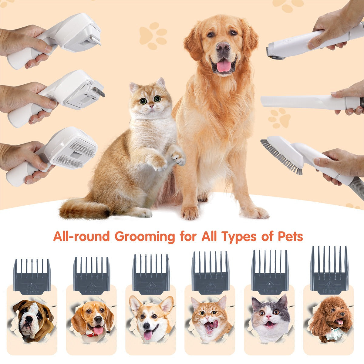 Pet Suction & Scissors Hair Care Machine