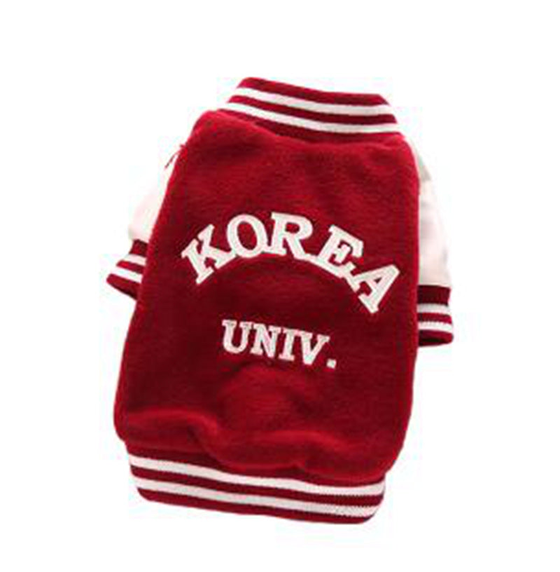 Fashionable Cotton Pet Baseball Outfit for Dogs