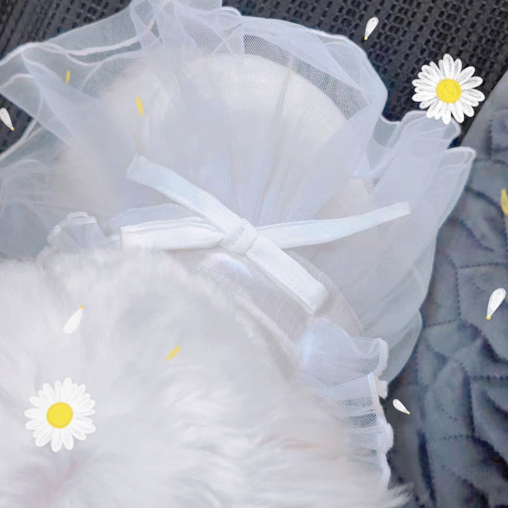 Korean White Sarong Skirt for Dogs