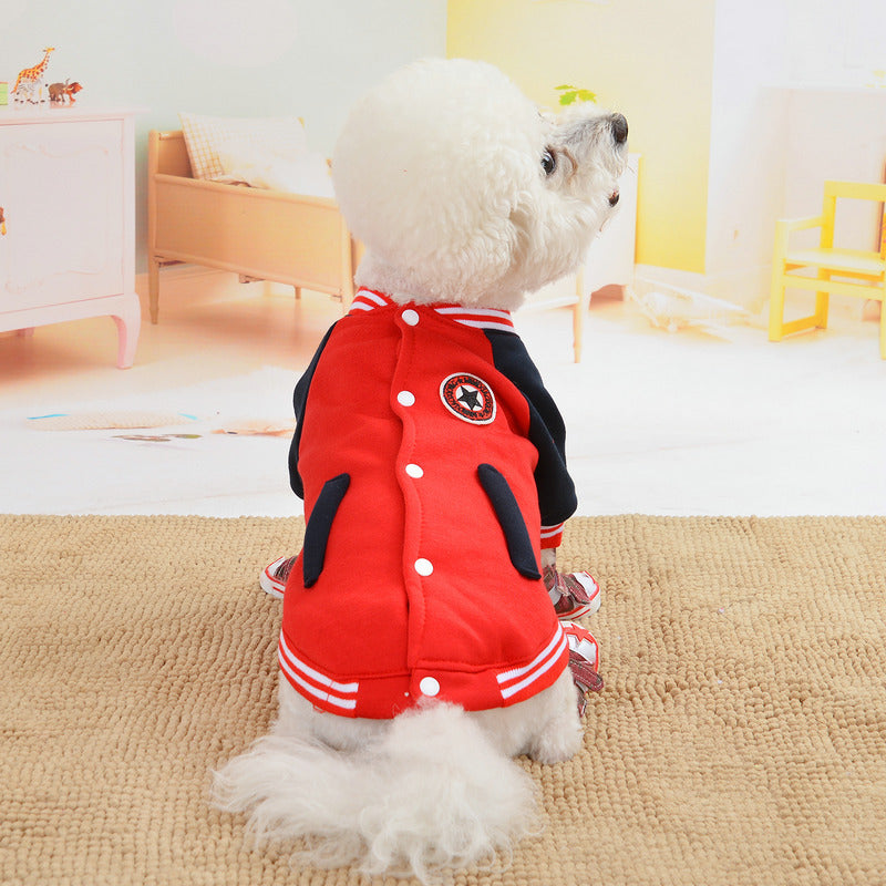 Korean Style Baseball Jacket for Dogs (Spring/Fall)