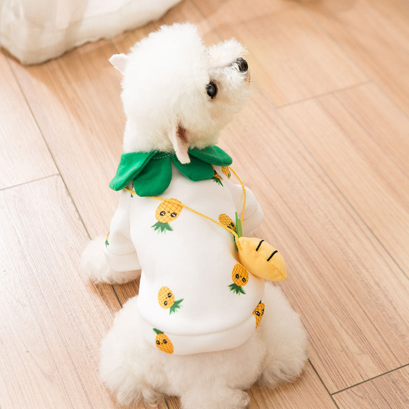 Cute Breathable Pineapple Dog Clothes Backpack