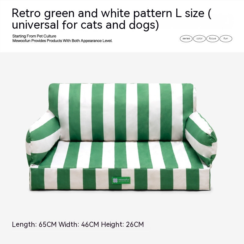 Stripes Pet Sofa Bed