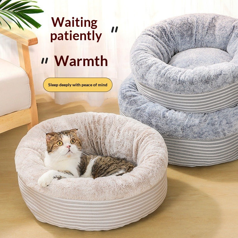 Warm Semi-Enclosed Pet Bed for Cats and Dogs