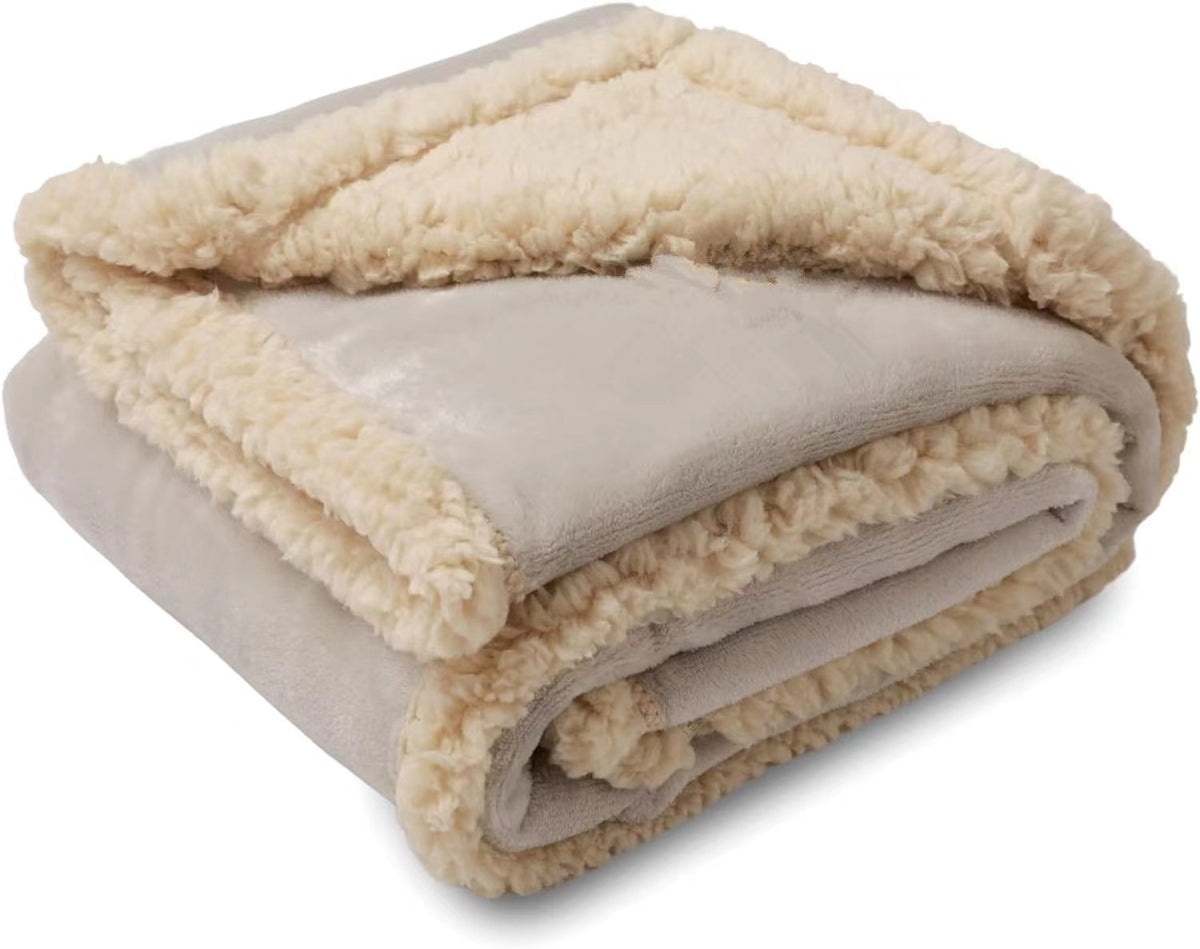 Sherpa Flannel Waterproof Pet Blanket