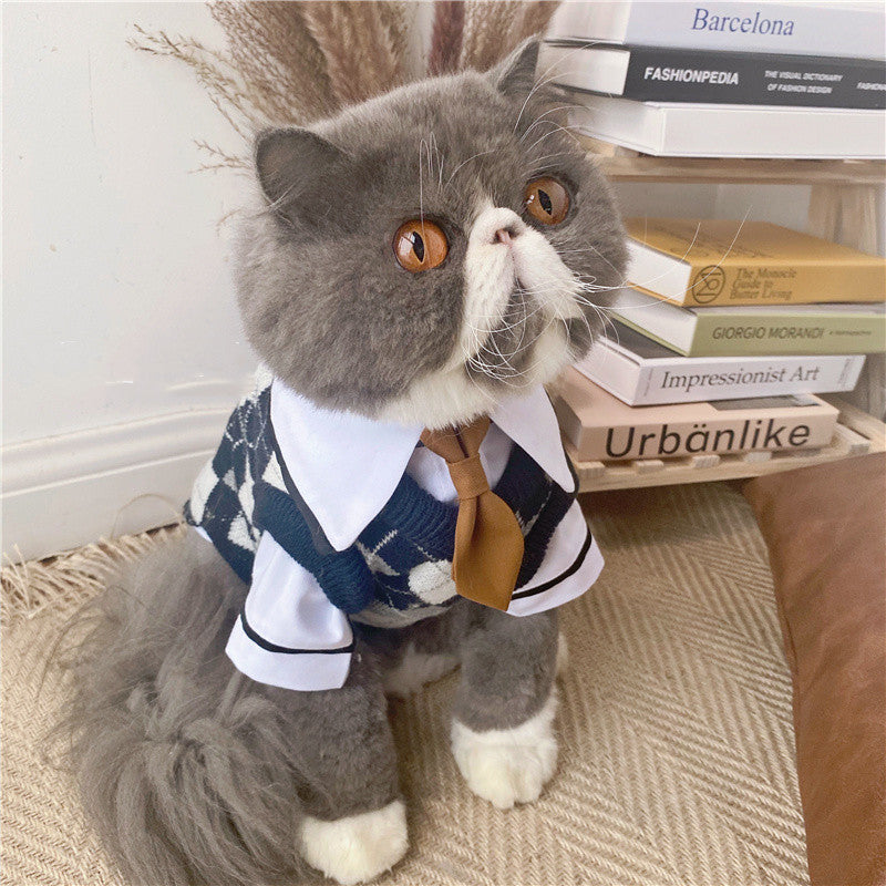 British Plaid Sweater for Pets - Spring Edition
