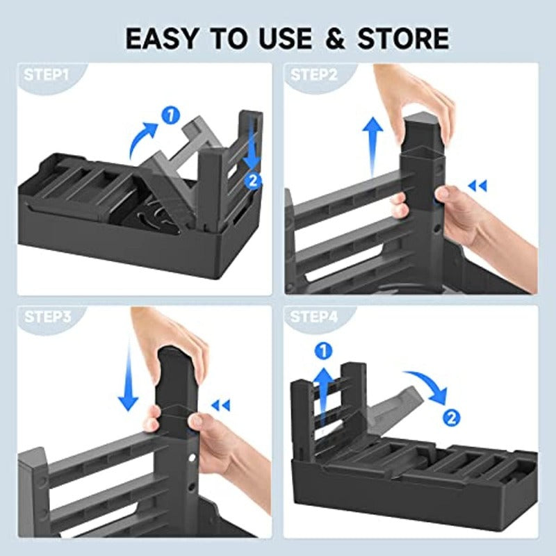 Adjustable Elevated Dog Bowl with Slow Feeder