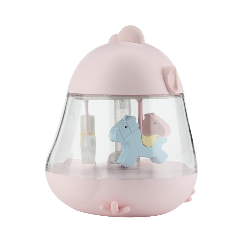 Musical USB Carousel Night Light with Touch Control