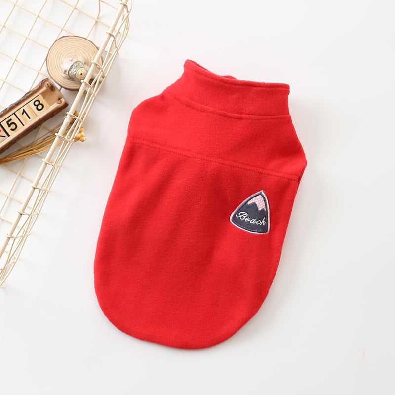 Solid Color Zipper Coat for Dogs