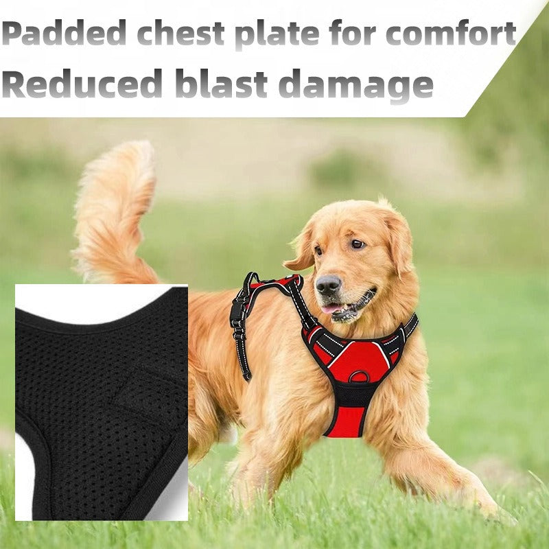 Reflective Breathable Dog Harness Leash Set