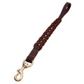 Braided Leather Short Dog Leash for Medium to Large Dogs