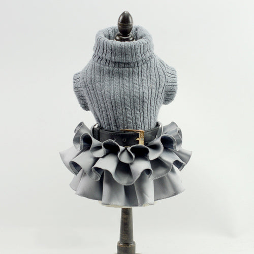 Autumn Winter Pet Supplies Set with Skirt Sweater