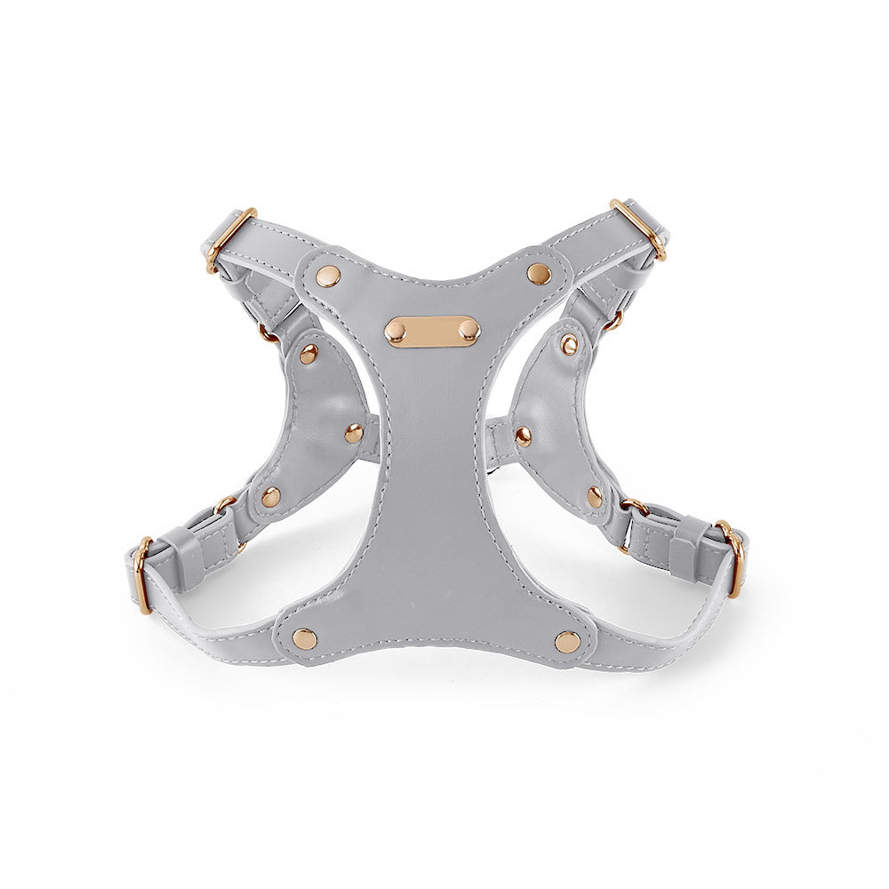Leather Dog Chest and Back Harness