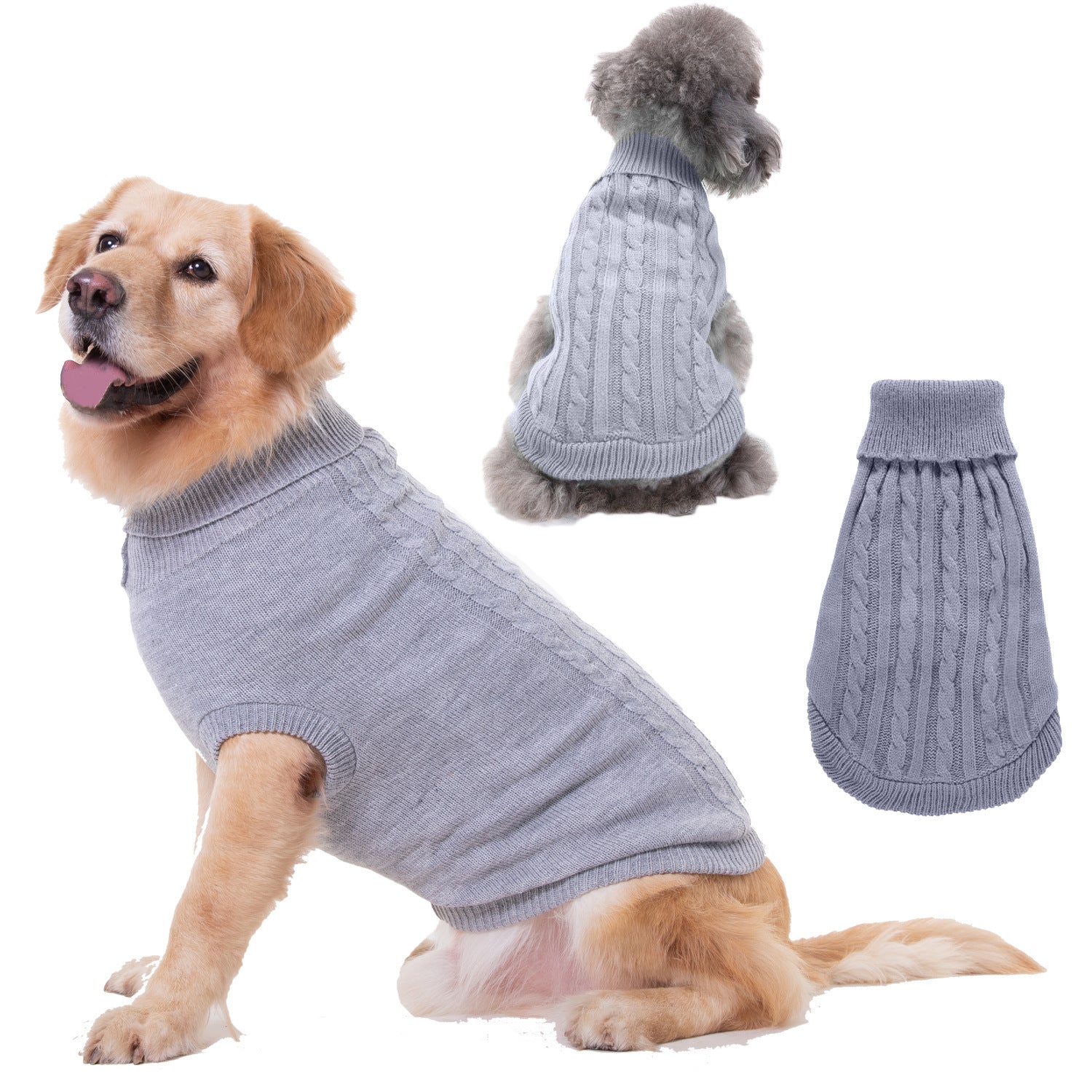Solid Color Puppy Dog Sweater for Bichon and Teddy