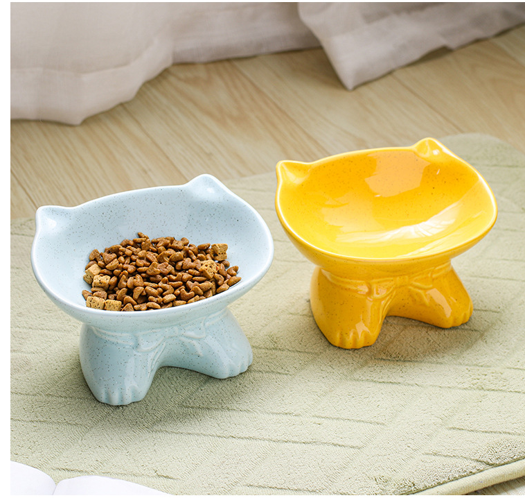 Ceramic Pet Bowl for Dogs and Cats with Anti-Spill Design