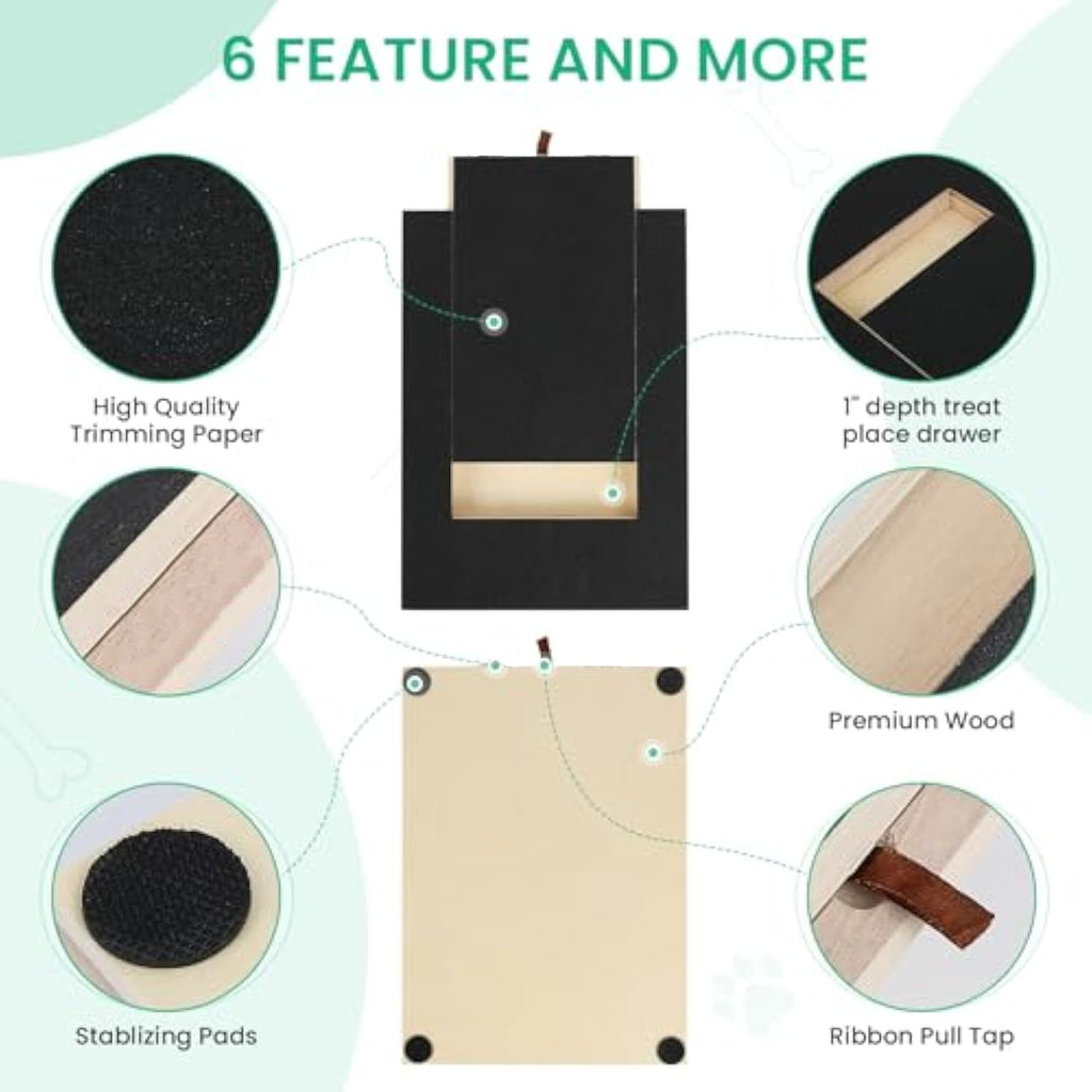 Dog Nail Scratch & Grinder Board with Treat Box