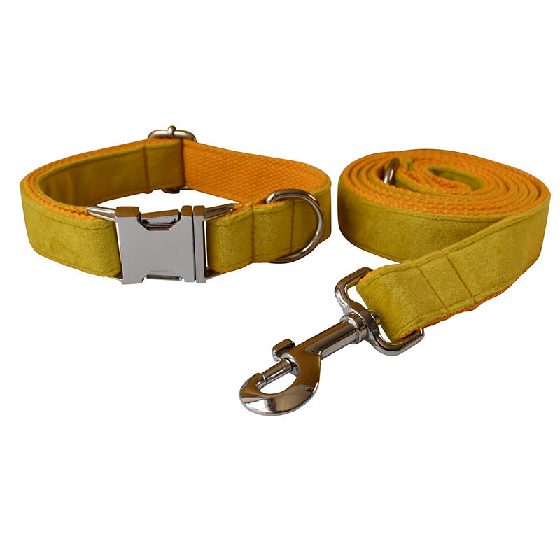 Adjustable Yellow Fleece Collar for Medium to Large Dogs