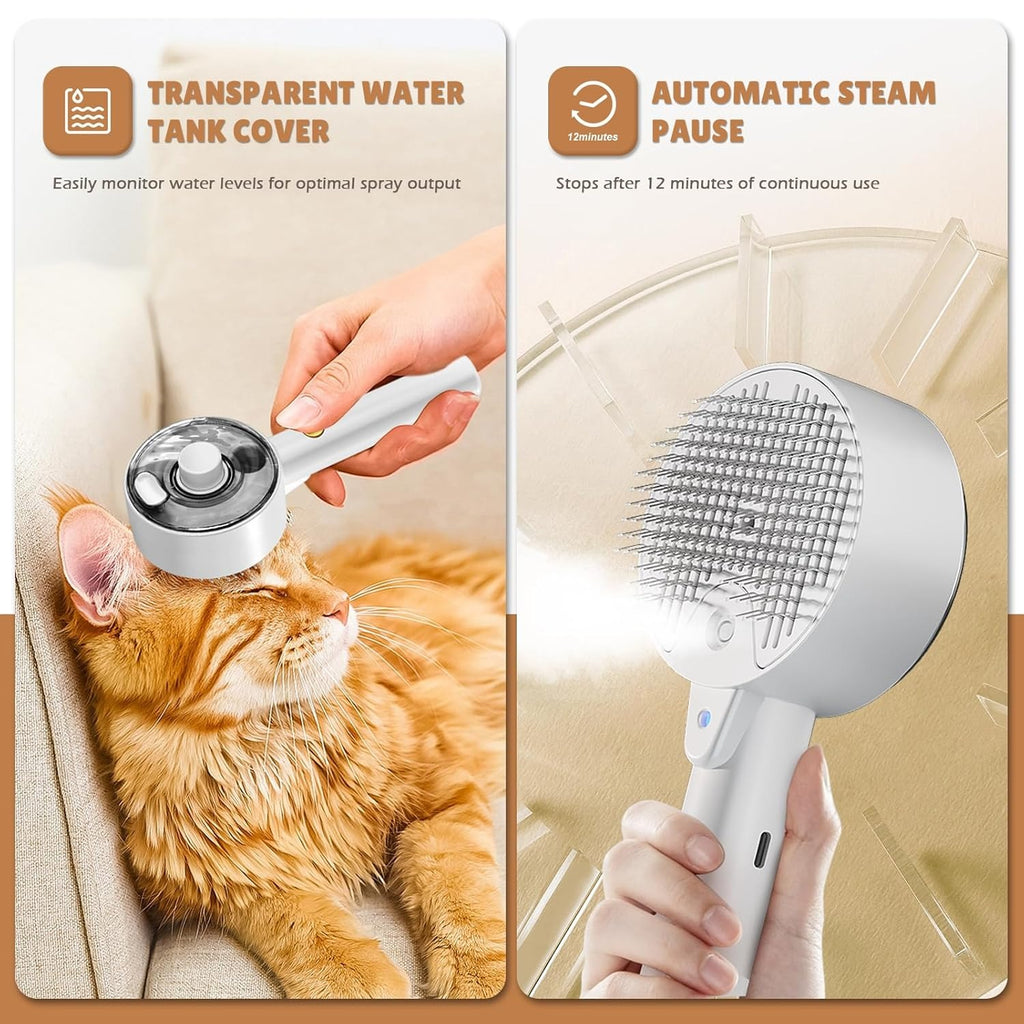 Cat Steam Grooming Brush with Spray