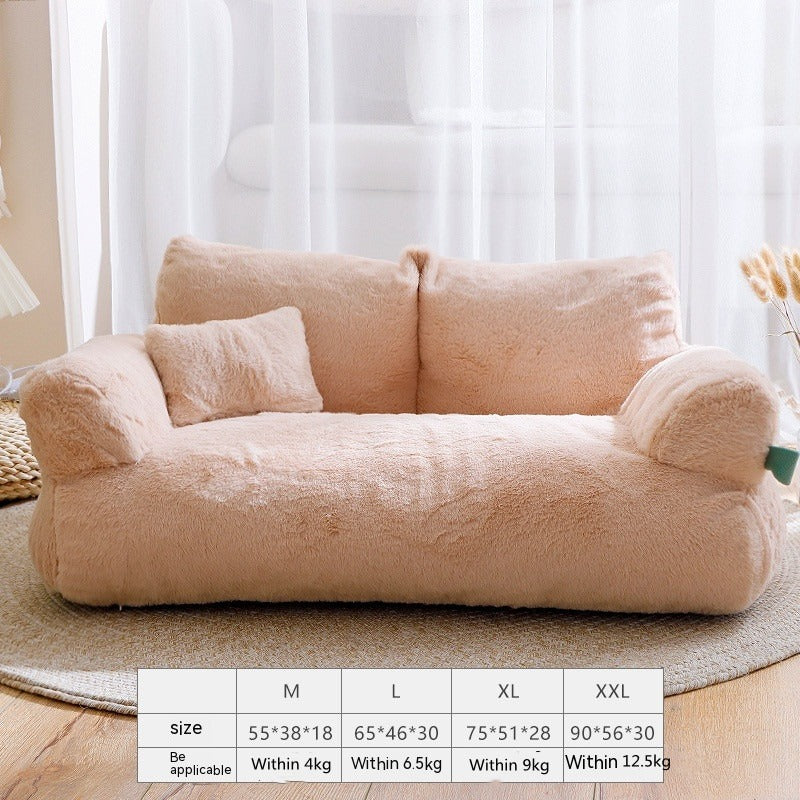 Flannel Warm Large Cat Sofa Pet Bed
