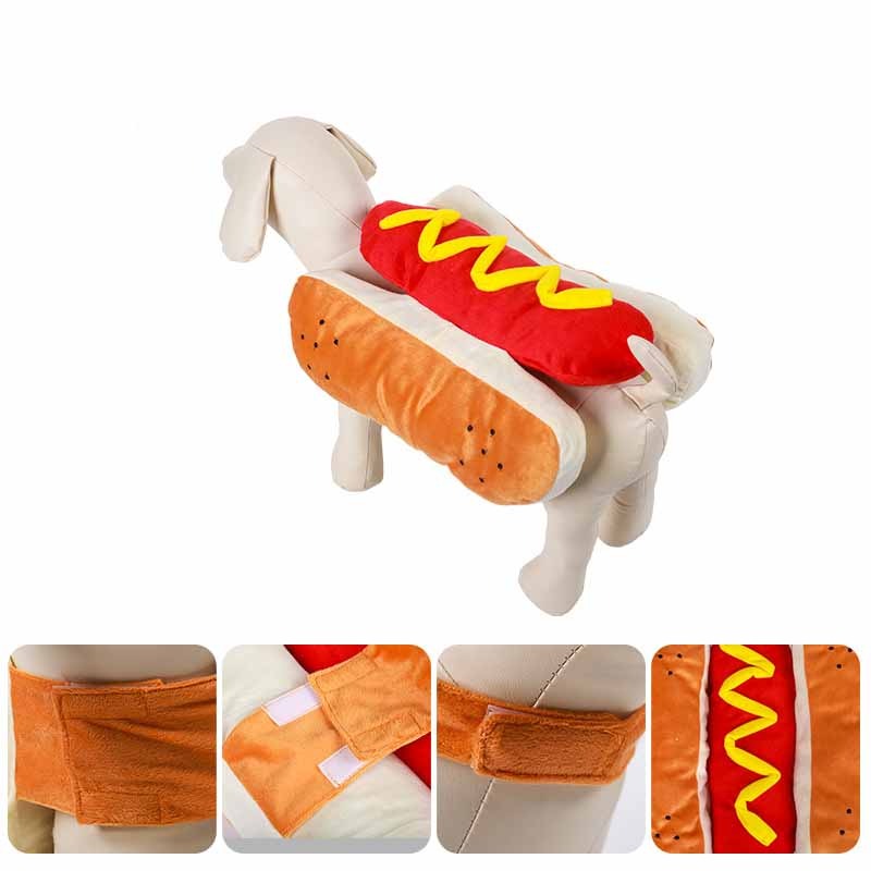 Hot Dog Costume for Dogs & Cats