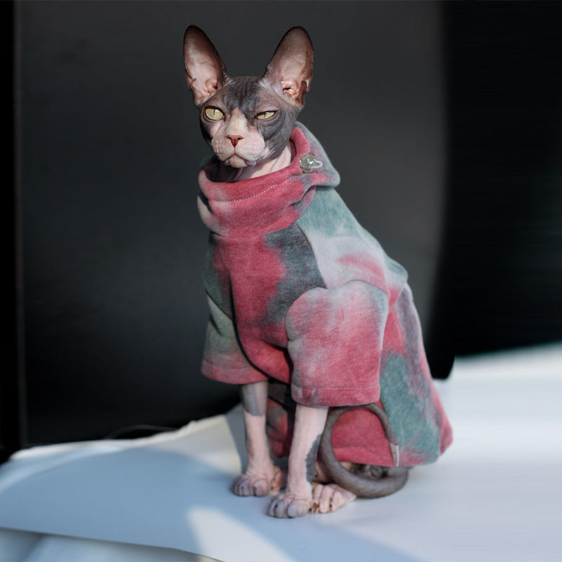 Hooded Tie-Dye Sweater for Pets in Autumn/Winter