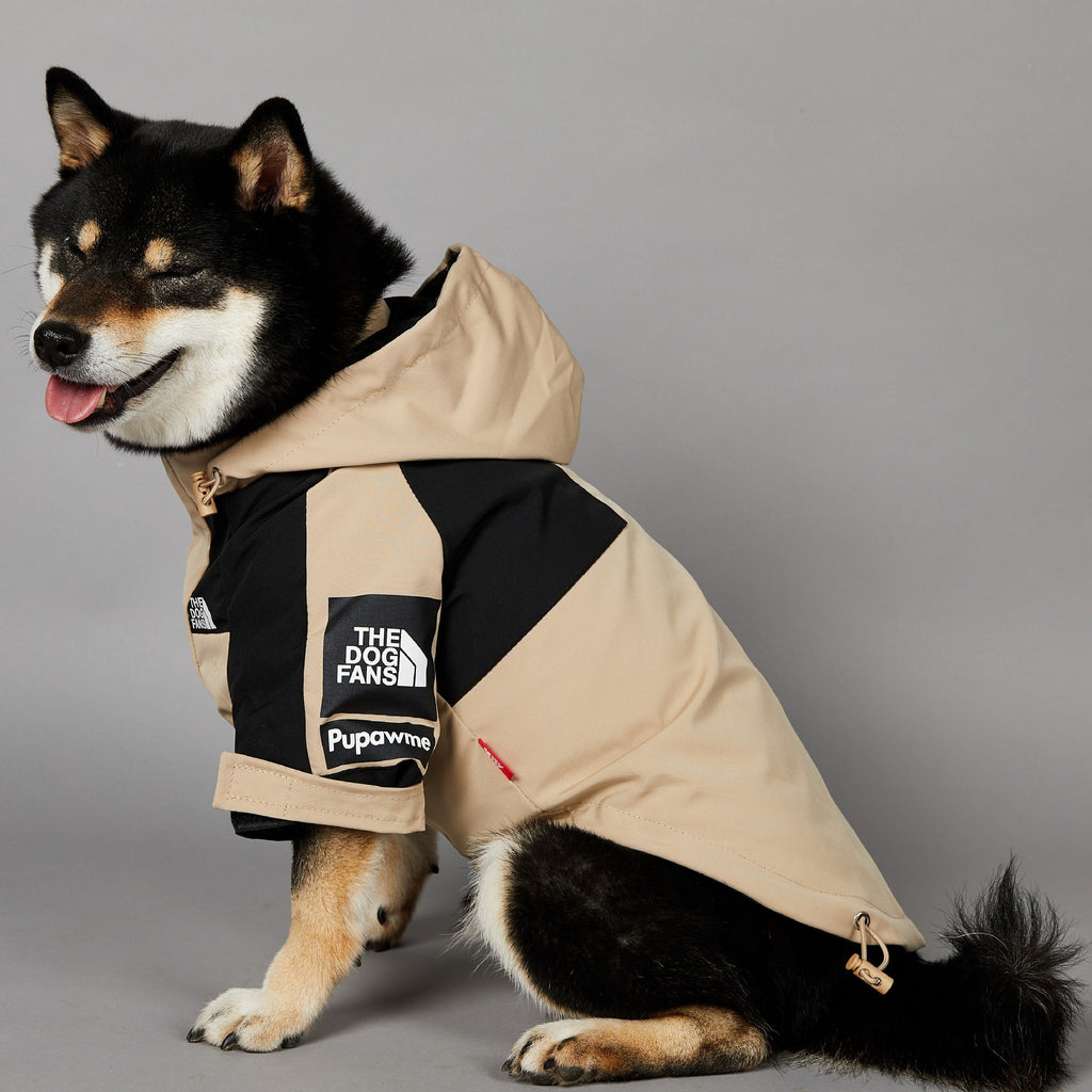 Large Dog Windproof Khaki Raincoat