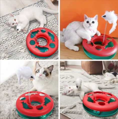 Interactive Cat Toy Roller Track with Balls & Mouse