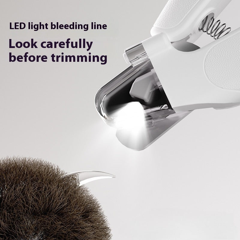 LED Light Pet Nail Clipper with Anti-Bleed Guard