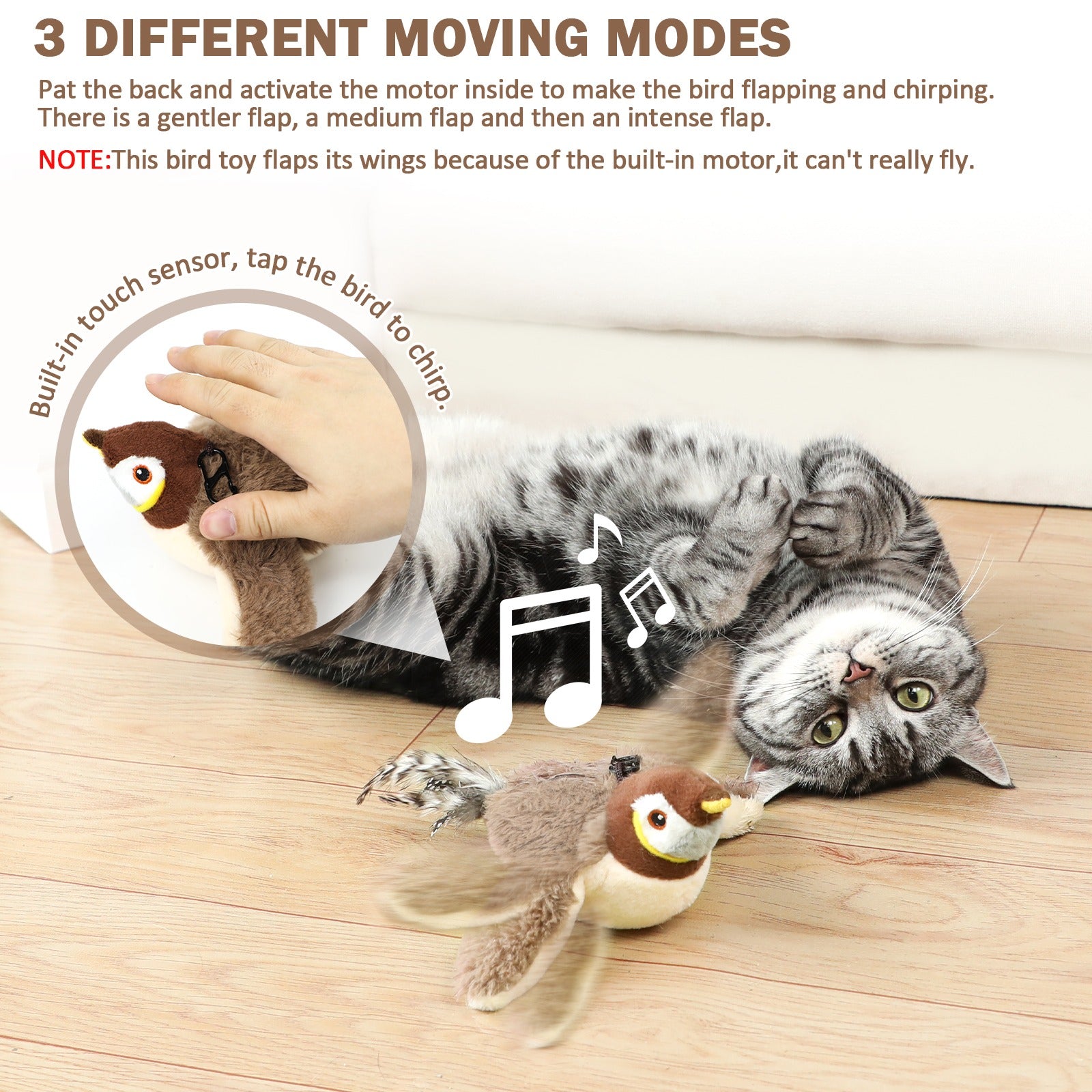 Flapping Bird Interactive Cat Toy